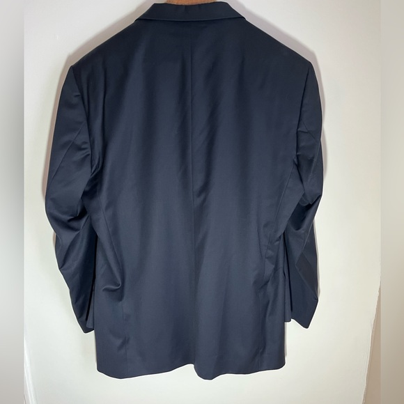 Manzini Uomo Super 120 Wool Single Breasted 3 Button Navy Men's Blazer - Picture 4 of 12